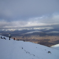 Snow capped peaks from Meall a' Bhuiridh