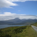 Road from Tarbert up towards Lewis. Harris has the first proper 'mountains' we saw.