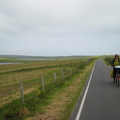 Cycling around the back of the Loch of Spiggie