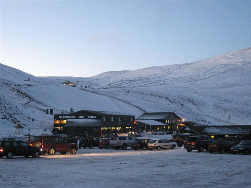 Glenshee ski area just before heading off for the day