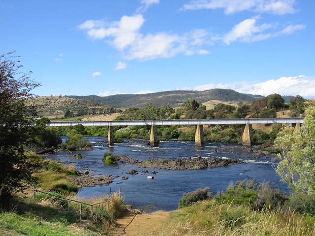 Railway bridge over the upper derwent river