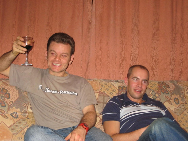 Scott and Drummond on the wine