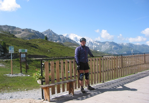 At top of chair lift (top of DH)