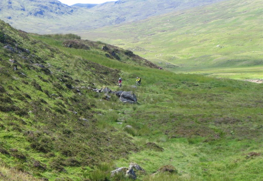 Technical section approaching road at Glen Buckie