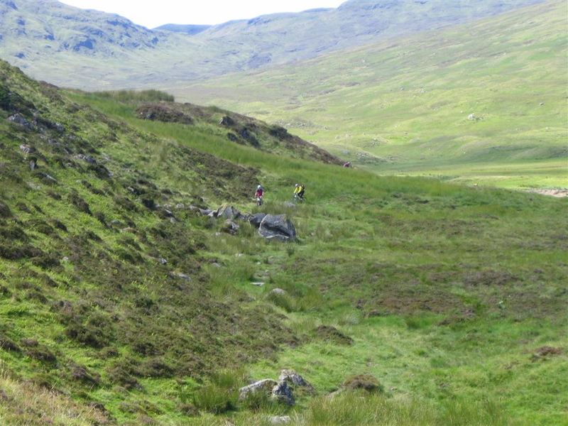 Technical section approaching road at Glen Buckie