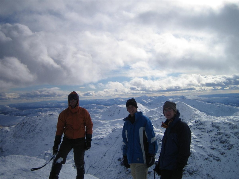 Nigel, Mo and Stu at top of Stob Binnein