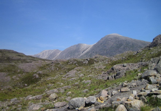 View across to the Beinn Liath Mhor ridge we were going to walk along