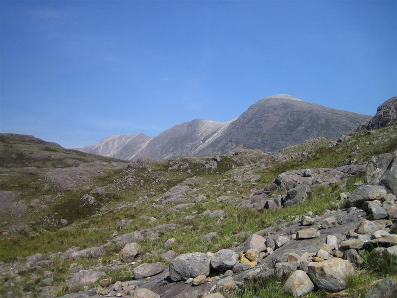 View across to the Beinn Liath Mhor ridge we were going to walk along