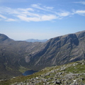 View across to the shoulder between Fuar Tholl and Sgorr Ruadh. Loch Corie Lair at base.