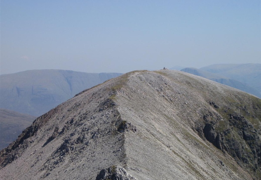 Looking back east along ridge, summit where we had lunch visible in distance