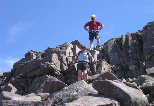 Jim and Jackie on s short scramble
