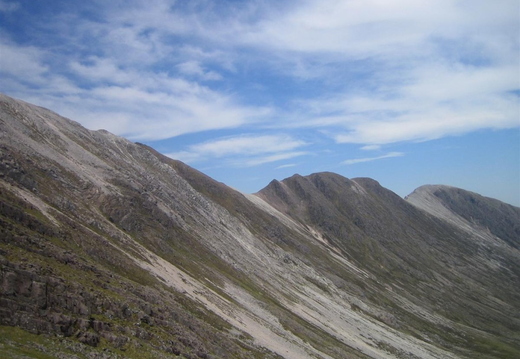 Looking back down the Beinn Liath Mhoe ridge we had walked along