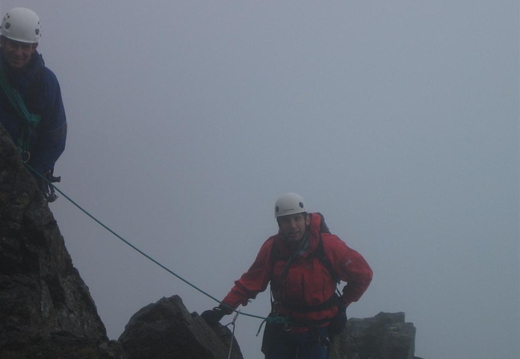We met up with some climbers. Chap on left was guide for chap on right. Chap on right was called Nigel which made things confusi