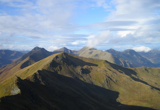 Looking back down the ridge