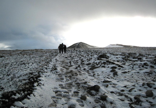 Past the snow line, looking towards Bynack More