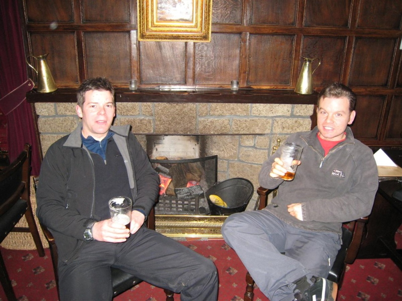 Nice pint by the fire