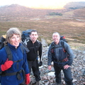 Lucy, Rich and Stu on access track. Lucy headed off corbett bagging shortly after photo.