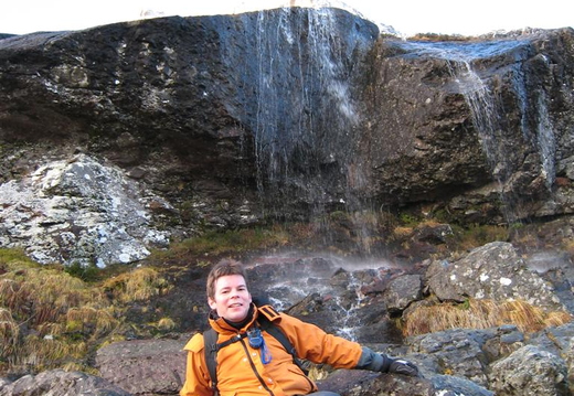 Nigel under waterfall