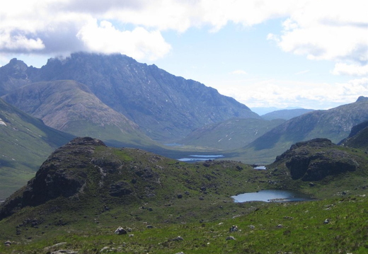 View up valley towards Bla Bheinn