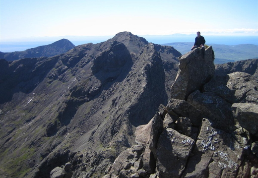 Me on top of a rock (cheers Mo!) very very long drop off to left.