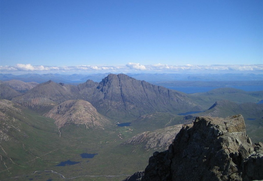 View down valley towards Bla Bheinn