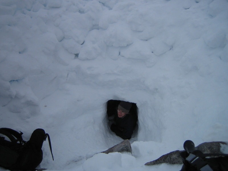 Snowcave at base of Stob Corie a Chairn!