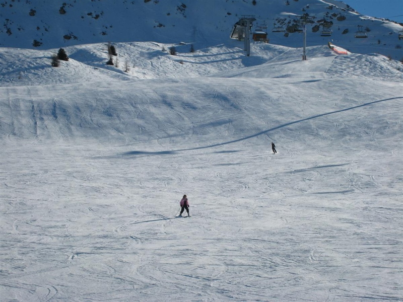 Day 4 (Vallandry) Lucy on the big slope 'Football Pitch'