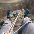 Nigel at top of 'Pine Wall' (Pine Wall Crag)