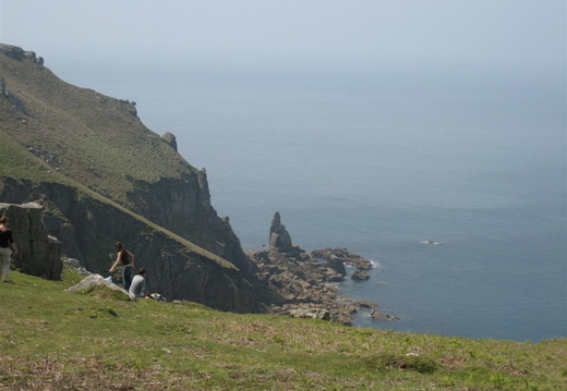 Mini sea stack in the distance