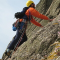 Adrian leading the second pitch