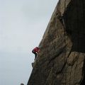 Davey Leading pitch 1 of the Horsemans route (HS)
