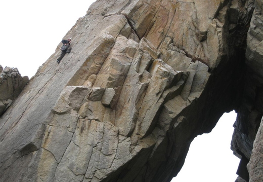 Iain leadng pitch 2 of the Horsemans Route