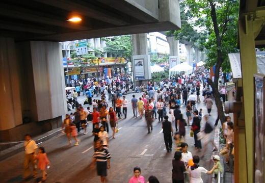 "7 Wonders Of Silom" Festival Along Closed Steet On Sunday (About A Mile Long)