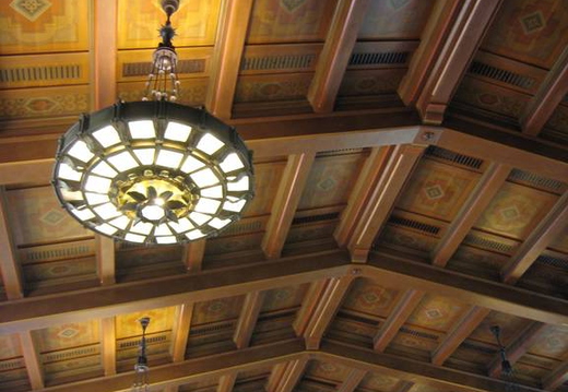 Ornate roof inside building