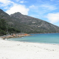 From wineglass bay looking back towards lookout
