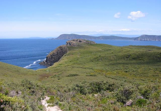 Views of the coast off the south east cape of Bruny island (which lies of the east coast of Tasmania). Taken during a hike.