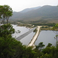 The Edgar dam, which, together with the Scotts Peak dam and Serpentime dam enlarged Lake Pedder by 36 times for use as a hydro s
