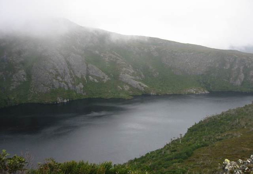 Crater lake on the way up to the summit of Cradle Mountain