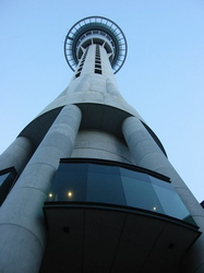 The sky tower from floor level (Highest structure in the southern hemisphere)
