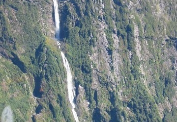 The 603 meter high Southerland Falls (second highest waterfall in the southern hemisphere)