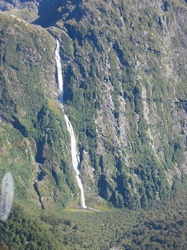 The 603 meter high Southerland Falls (second highest waterfall in the southern hemisphere)