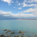 Lake Pukaki again - the colour comes from suspended, partially disolved rock particles