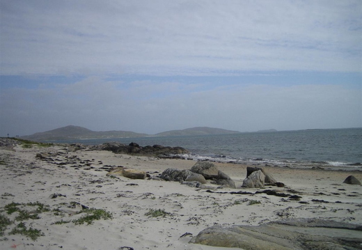 Beaches with the hills in the background