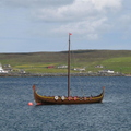 Mini viking boat at Lerwick