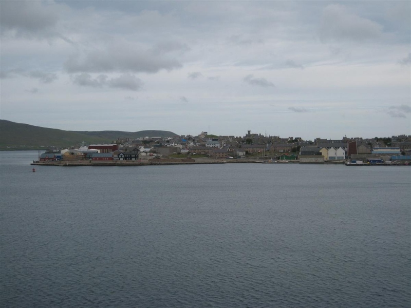 Views of Lerwick from the boat as we headed back towards Orkney