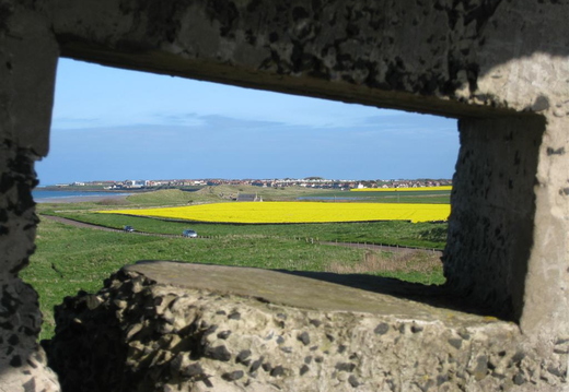 WW2 Lookout post - through hole to Seahouses