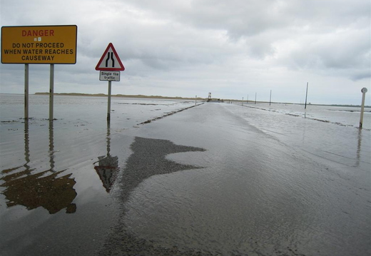 We stopped to watch the tide cover the road
