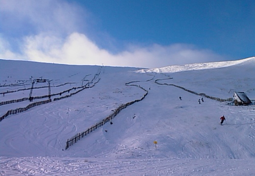 View up Cairnwell T-bar & race track etc