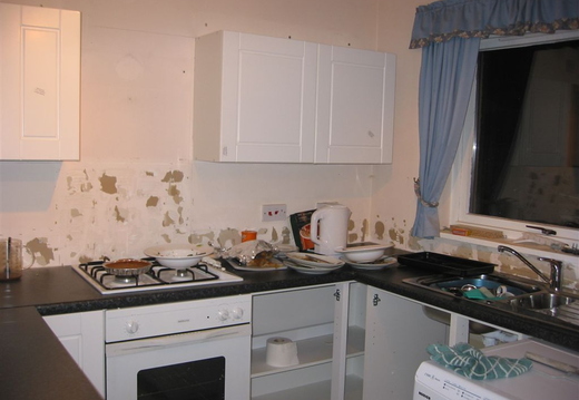 New wall units up and new worktop fitted