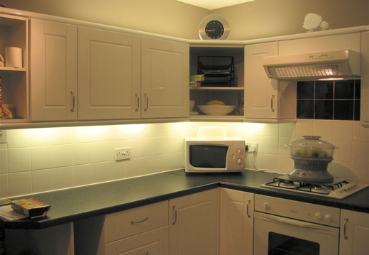 Trim fitted above and below and lights fitted
